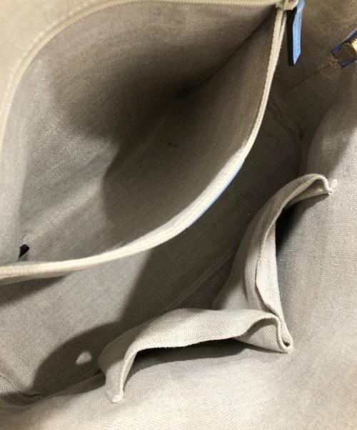 GUCCI（グッチ）GUCCI (グッチ) マイクログッチシマ ハンドバッグ ブルーの古着・服飾アイテム