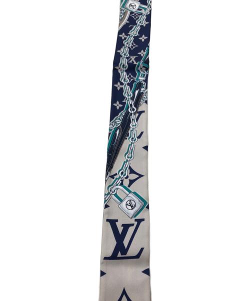 LOUIS VUITTON（ルイ ヴィトン）LOUIS VUITTON (ルイ ヴィトン) バンドーBB・アルティメット スカーフ ブルーの古着・服飾アイテム