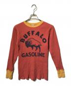 BOOTLEGGERSブートレガーズ）の古着「ワッフル地ロングスリーブカットソー／サーマルカットソー」｜ブラウン