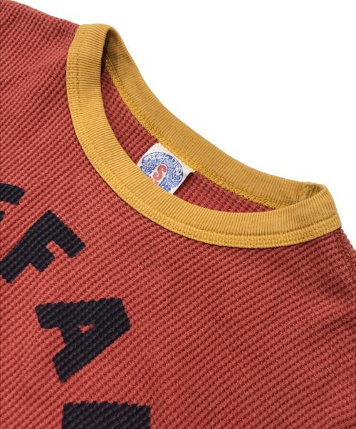 BOOTLEGGERS（ブートレガーズ）BOOTLEGGERS (ブートレガーズ) ワッフル地ロングスリーブカットソー／サーマルカットソー ブラウン サイズ:Sの古着・服飾アイテム