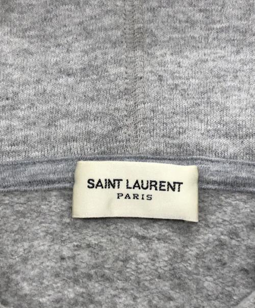 Saint Laurent Paris（サンローランパリ）Saint Laurent Paris (サンローランパリ) フロントロゴ プルオーバーパーカー グレー サイズ:Lの古着・服飾アイテム