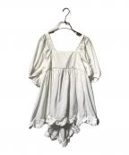 CECILIE BAHNSENセシリーバンセン）の古着「'Vega' オープンバックトップス/バックリボンブラウス」｜ホワイト