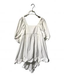 CECILIE BAHNSEN（セシリーバンセン）の古着「'Vega' オープンバックトップス/バックリボンブラウス」｜ホワイト