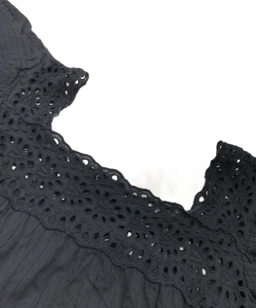 sea NEW YORK（シー ニューヨーク）sea NEW YORK (シー ニューヨーク) カットワークスクエアネックワンピース/半袖ロングワンピース ブラック サイズ:Ｓの古着・服飾アイテム