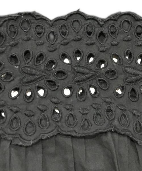 sea NEW YORK（シー ニューヨーク）sea NEW YORK (シー ニューヨーク) カットワークスクエアネックワンピース/半袖ロングワンピース ブラック サイズ:Ｓの古着・服飾アイテム