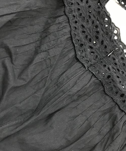 sea NEW YORK（シー ニューヨーク）sea NEW YORK (シー ニューヨーク) カットワークスクエアネックワンピース/半袖ロングワンピース ブラック サイズ:Ｓの古着・服飾アイテム