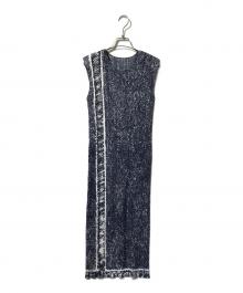 PLEATS PLEASE（プリーツプリーズ）の古着「trail denim プリーツワンピース/ノースリーブワンピース」｜マルチカラー