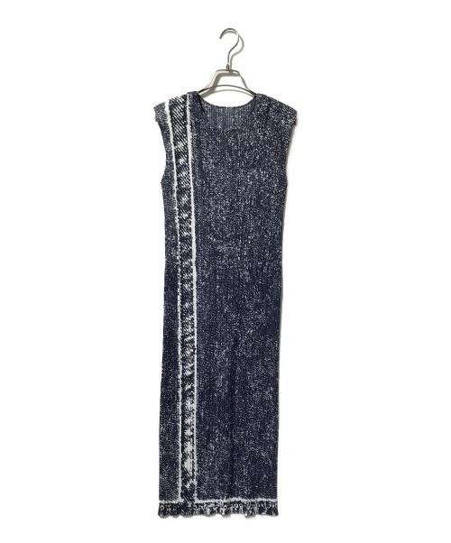 PLEATS PLEASE（プリーツプリーズ）PLEATS PLEASE (プリーツプリーズ) trail denim プリーツワンピース/ノースリーブワンピース マルチカラー サイズ:4の古着・服飾アイテム
