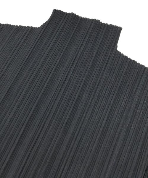 PLEATS PLEASE（プリーツプリーズ）PLEATS PLEASE (プリーツプリーズ) ハイネックプリーツカットソー/タートルネックカットソー ブラック サイズ:3の古着・服飾アイテム