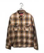 SUPREMEシュプリーム）の古着「Quilted Shadow Plaid Shirt」｜ブラウン