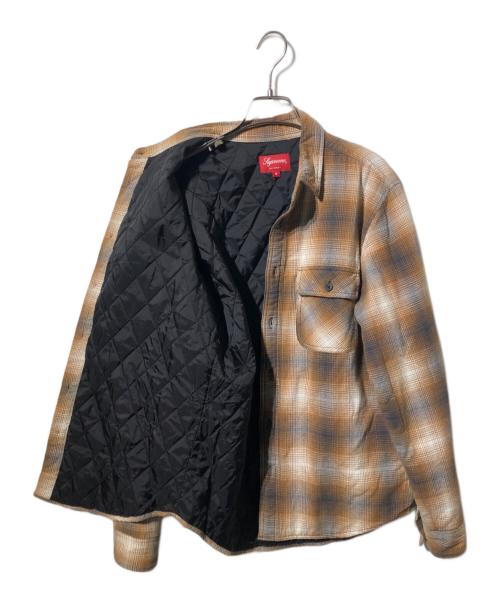 SUPREME（シュプリーム）Supreme (シュプリーム) Quilted Shadow Plaid Shirt ブラウン サイズ:Sの古着・服飾アイテム