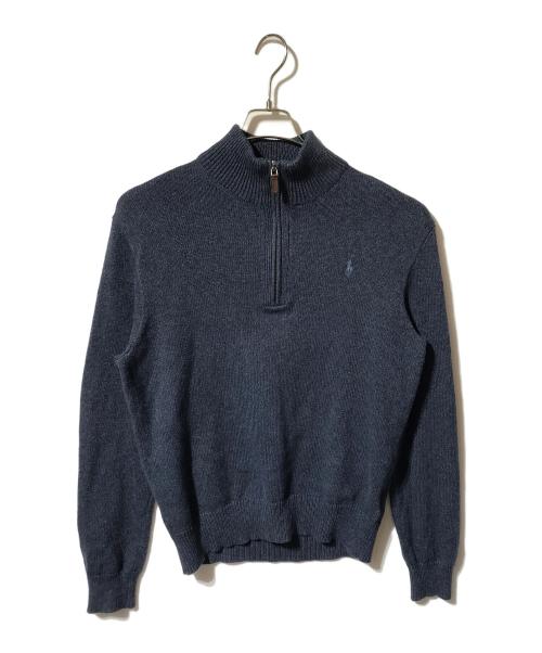POLO RALPH LAUREN（ポロ・ラルフローレン）POLO RALPH LAUREN (ポロ・ラルフローレン) ジップニット/ハーフジップニット/コットンニット ネイビー サイズ:Mの古着・服飾アイテム