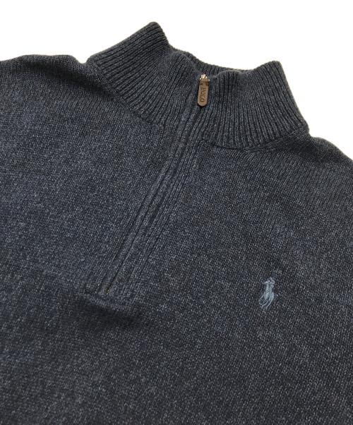 POLO RALPH LAUREN（ポロ・ラルフローレン）POLO RALPH LAUREN (ポロ・ラルフローレン) ジップニット/ハーフジップニット/コットンニット ネイビー サイズ:Mの古着・服飾アイテム