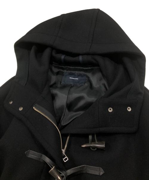 FRAMeWORK（フレームワーク）FRAMeWORK (フレームワーク) メルトンダッフル ポンチョコート ブラック サイズ:36の古着・服飾アイテム