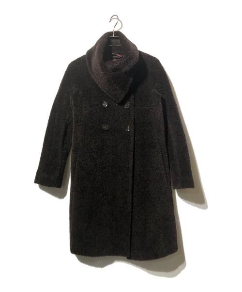 Max Mara Studio（マックスマーラ ストゥディオ）Max Mara Studio (マックスマーラ ストゥディオ) アルパカブレンドファーコート ブラウン サイズ:36の古着・服飾アイテム