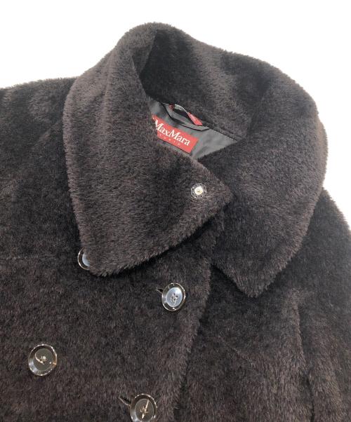 Max Mara Studio（マックスマーラ ストゥディオ）Max Mara Studio (マックスマーラ ストゥディオ) アルパカブレンドファーコート ブラウン サイズ:36の古着・服飾アイテム