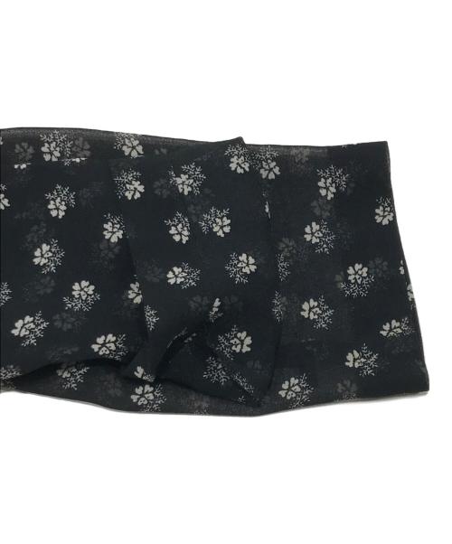 SOULEIADO（ソレイアード）SOULEIADO (ソレイアード) Vネックプリントギャザーワンピース/花柄ワンピース ブラック サイズ:36の古着・服飾アイテム