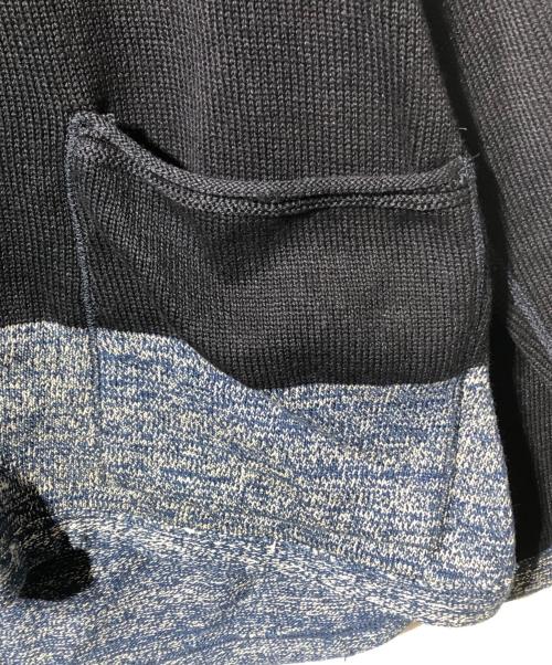 45R（フォーティファイブ・アール）45R (フォーティファイブ・アール) 山バスクのカシュクールカーディガン ネイビー×インディゴ サイズ:00の古着・服飾アイテム