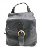 COACHコーチ）の古着「オールレザーミニリュック」｜ブラック