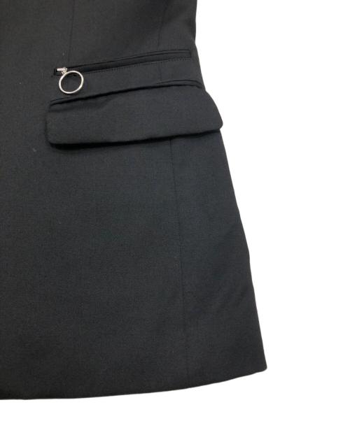 JOHN LAWRENCE SULLIVAN（ジョン ローレンス サリバン）JOHN LAWRENCE SULLIVAN (ジョン ローレンス サリバン) WOOL SATIN SINGLE JACKET ブラック サイズ:46の古着・服飾アイテム