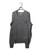 NUMBER (N)INEナンバーナイン）の古着「ドクロワッペンサマーニット」｜グレー