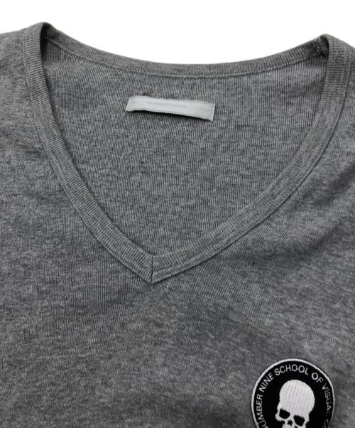 NUMBER (N)INE（ナンバーナイン）NUMBER (N)INE (ナンバーナイン) ドクロワッペンサマーニット グレー サイズ:-の古着・服飾アイテム