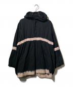 ISSEY MIYAKEイッセイミヤケ）の古着「シャーリングブリーチフーディーカットソー」｜ブラック