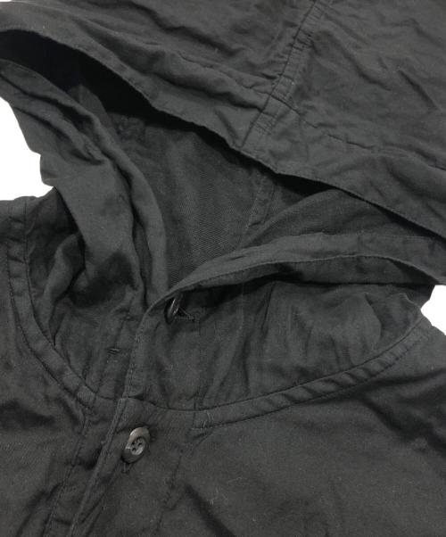 ISSEY MIYAKE（イッセイミヤケ）ISSEY MIYAKE (イッセイミヤケ) シャーリングブリーチフーディーカットソー ブラック サイズ:Ｍの古着・服飾アイテム