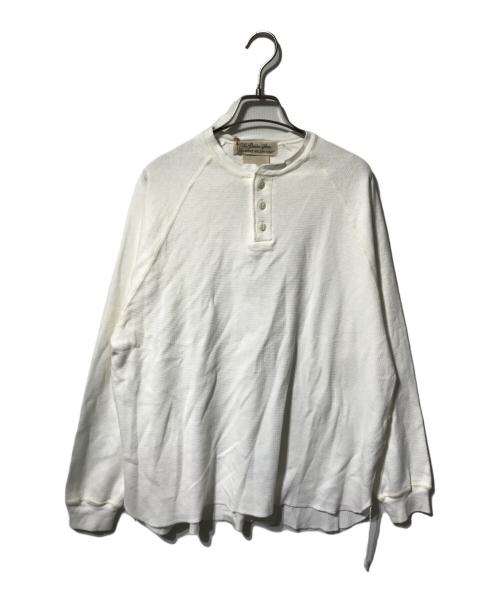 REMI RELIEF（レミレリーフ）REMI RELIEF (レミレリーフ) WタックヘンリーネックロンT/コットンワッフルカットソー ホワイト サイズ:Mの古着・服飾アイテム