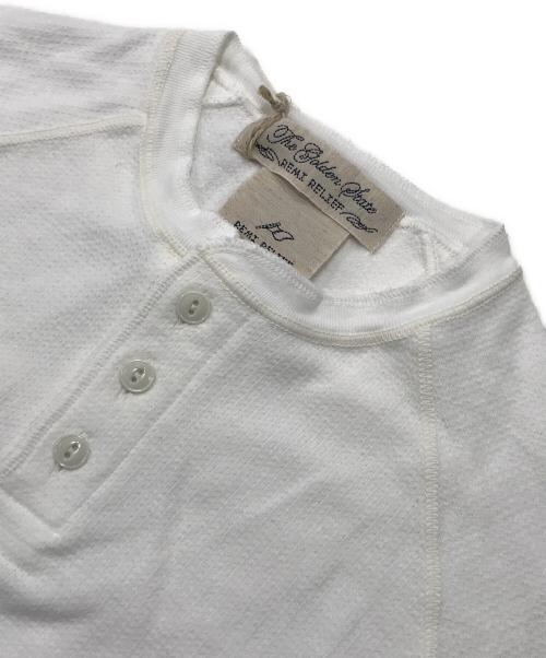 REMI RELIEF（レミレリーフ）REMI RELIEF (レミレリーフ) WタックヘンリーネックロンT/コットンワッフルカットソー ホワイト サイズ:Mの古着・服飾アイテム