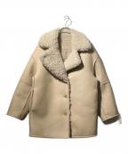 ETREエトレ）の古着「リバーシブルムートンミドルコート」｜ベージュ