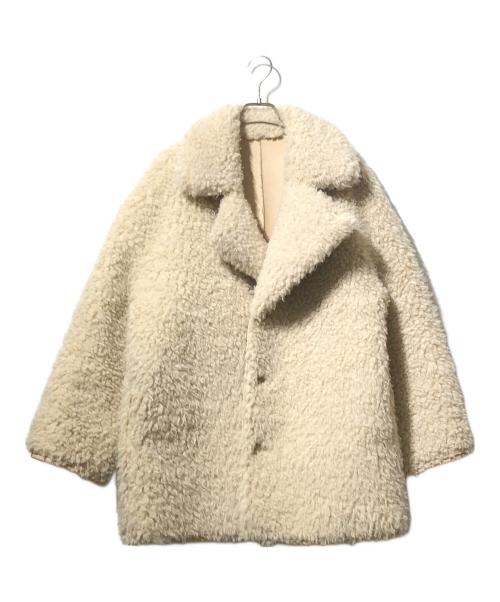 ETRE（エトレ）etre (エトレ) リバーシブルムートンミドルコート ベージュ サイズ:Ｓの古着・服飾アイテム