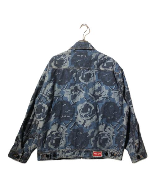 KENZO（ケンゾー）KENZO (ケンゾー) ピクセルローズプリントジャケット インディゴ サイズ:Ｓの古着・服飾アイテム