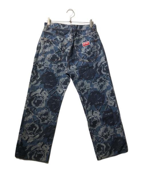 KENZO（ケンゾー）KENZO (ケンゾー) ピクセルローズプリントデニムパンツ インディゴ サイズ:Ｗ29の古着・服飾アイテム