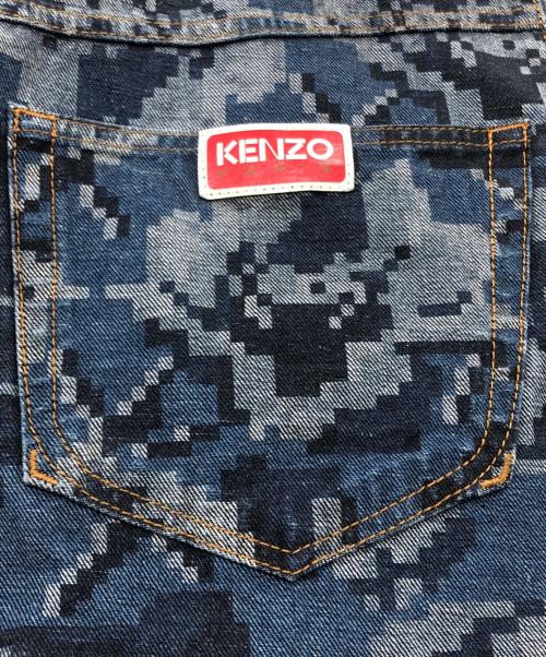 KENZO（ケンゾー）KENZO (ケンゾー) ピクセルローズプリントデニムパンツ インディゴ サイズ:Ｗ29の古着・服飾アイテム