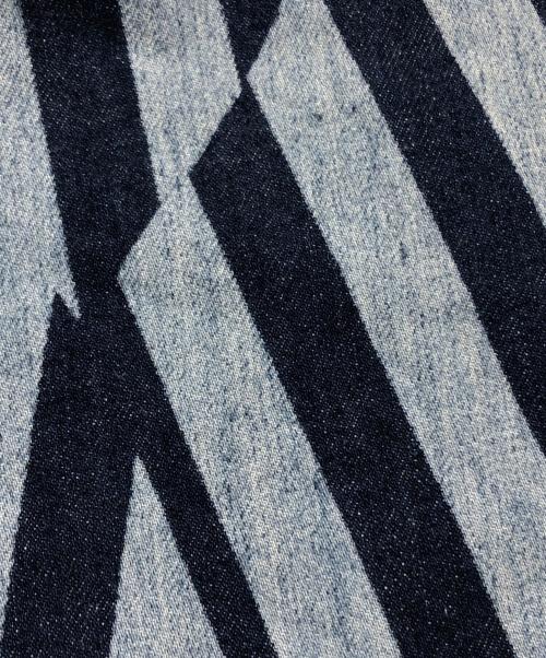 KENZO（ケンゾー）KENZO (ケンゾー) アシンメトリーストライプカーゴデニムパンツ インディゴ サイズ:29の古着・服飾アイテム