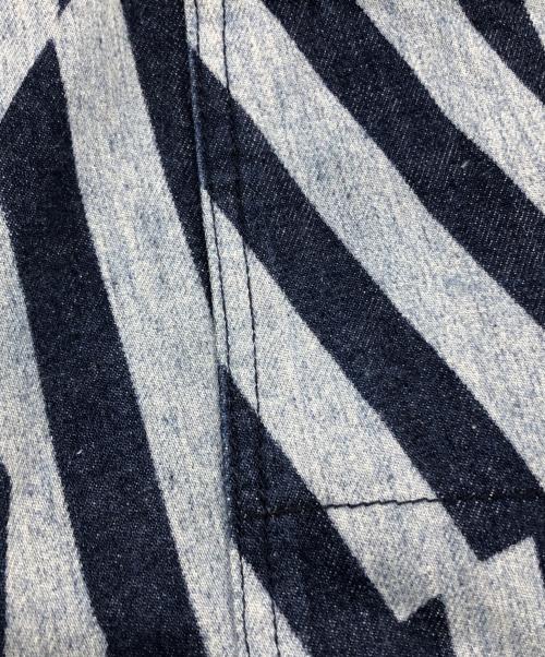 KENZO（ケンゾー）KENZO (ケンゾー) アシンメトリーストライプカーゴデニムパンツ インディゴ サイズ:29の古着・服飾アイテム