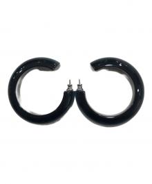 HERMES（エルメス）の古着「フュージョンGM フープピアス/ラッカーウッド」｜ブルー×ベージュ