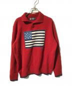 CHAPSチャップス）の古着「星条旗ショールカラーニット」｜レッド