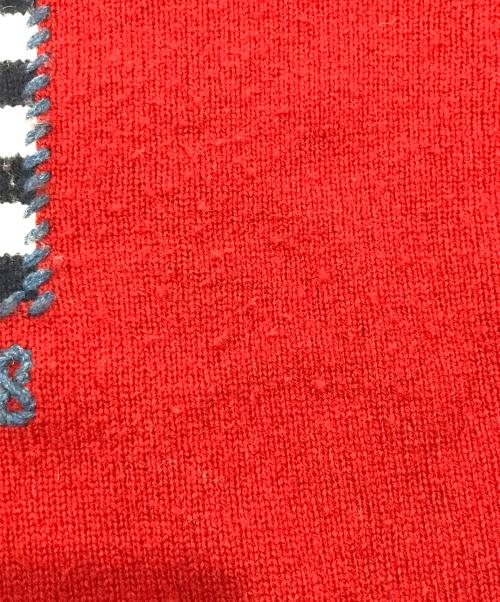 CHAPS（チャップス）CHAPS (チャップス) 星条旗ショールカラーニット レッド サイズ:Ｌの古着・服飾アイテム