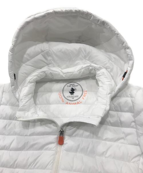 save the duck（セイブ ザ ダック）SAVE THE DUCK (セイブ ザ ダック) BRYANNAフーデッドキルティング中綿コート ホワイト サイズ:Sの古着・服飾アイテム