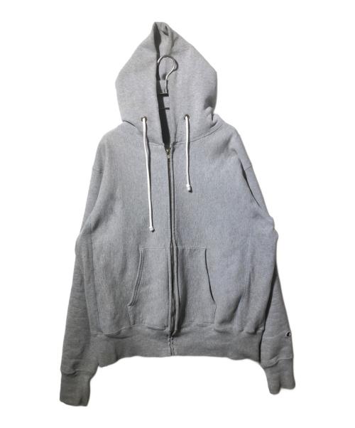Champion REVERSE WEAVE（チャンピオン リバース ウィーブ）Champion REVERSE WEAVE (チャンピオン リバース ウィーブ) ジップパーカー グレー サイズ:XLの古着・服飾アイテム