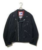 eYe COMME des GARCONS JUNYAWATANABE MAN×THE NORTH FACEアイ コム デ ギャルソン ジュンヤ ワタナベ マン×ザ ノース フェイス）の古着「フリースダブルライダースジャケット」｜ブラック
