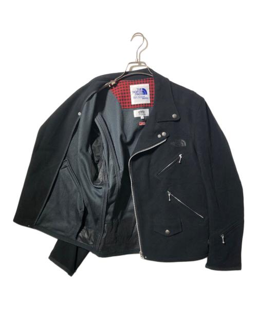 eYe COMME des GARCONS JUNYAWATANABE MAN（アイ コム デ ギャルソン ジュンヤ ワタナベ マン）eYe COMME des GARCONS JUNYAWATANABE MAN THE NORTH FACE (ザ ノース フェイス) フリースダブルライダースジャケット ブラック サイズ:Lの古着・服飾アイテム