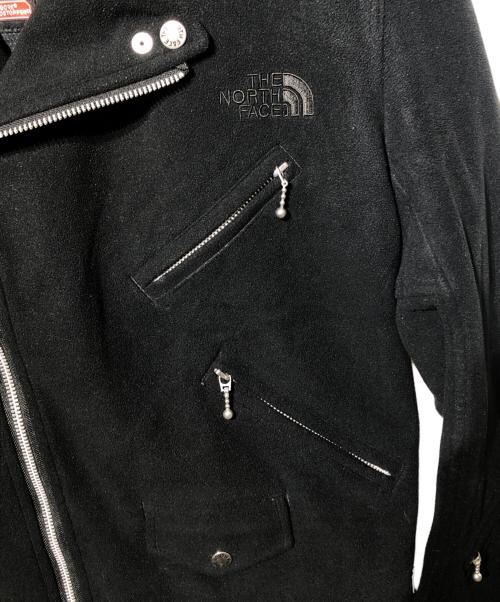 eYe COMME des GARCONS JUNYAWATANABE MAN（アイ コム デ ギャルソン ジュンヤ ワタナベ マン）eYe COMME des GARCONS JUNYAWATANABE MAN THE NORTH FACE (ザ ノース フェイス) フリースダブルライダースジャケット ブラック サイズ:Lの古着・服飾アイテム