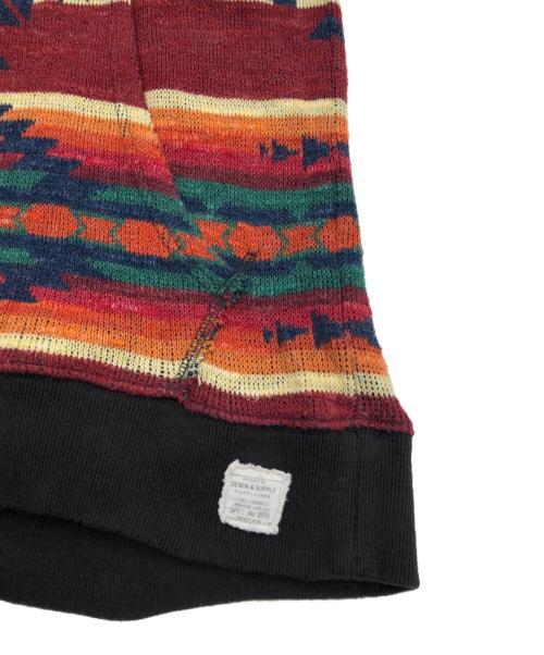 DEBIM&SUPPLY RALPH LAUREN（デニムアンドサプライ ラルフローレン）DEBIM&SUPPLY RALPH LAUREN (デニムアンドサプライ ラルフローレン) ネイティブ柄ニットパーカー グレー サイズ:Sの古着・服飾アイテム