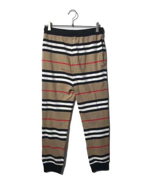BURBERRY LONDON（バーバリーロンドン）BURBERRY LONDON (バーバリーロンドン) LANFORD ICON JERSEY TROUSERS ホワイト×ブラウン サイズ:164の古着・服飾アイテム