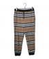 BURBERRY LONDON（バーバリーロンドン）の古着「LANFORD ICON JERSEY TROUSERS」｜ホワイト×ブラウン
