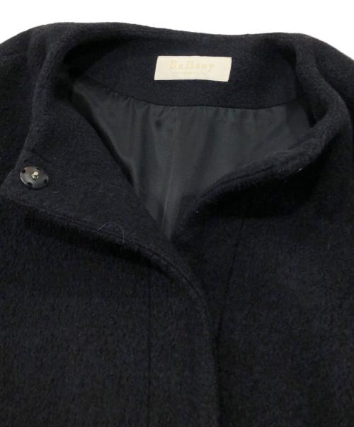 BALLSEY（ボールジィ）BALLSEY (ボールジィ) ノーカラージャケット/ウールパイルミルドダブルカフスショートコート ネイビー サイズ:34の古着・服飾アイテム