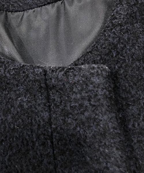BALLSEY（ボールジィ）BALLSEY (ボールジィ) ノーカラージャケット/ウールパイルミルドダブルカフスショートコート ネイビー サイズ:34の古着・服飾アイテム